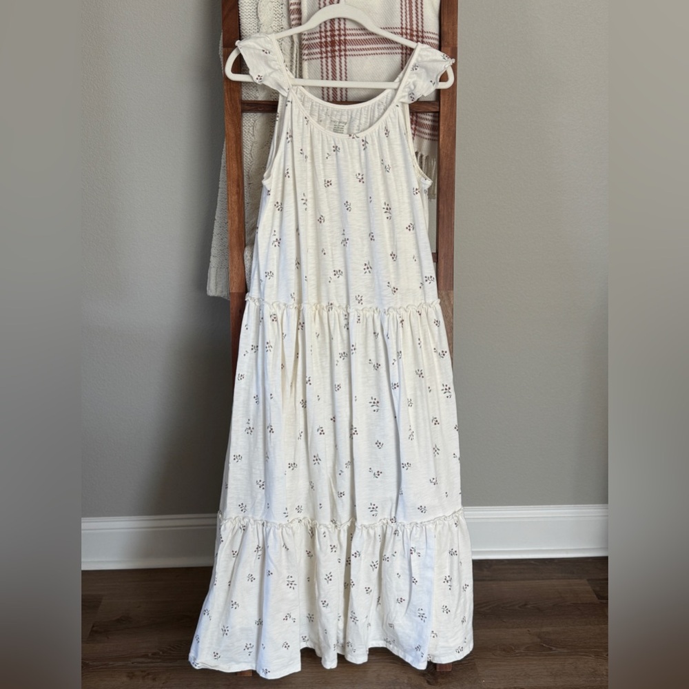 Easy Peasy Cream Floral Maxi Dress